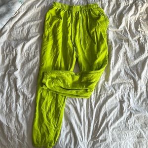 Lime Green Pretty Little Thing Joggers Size UK10 US 6